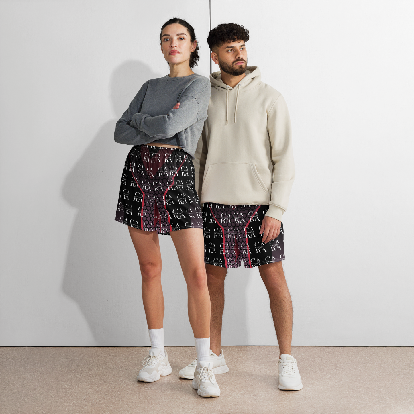 CaRaUaNa Athletic Shorts Unisex black PINK Carauana Store