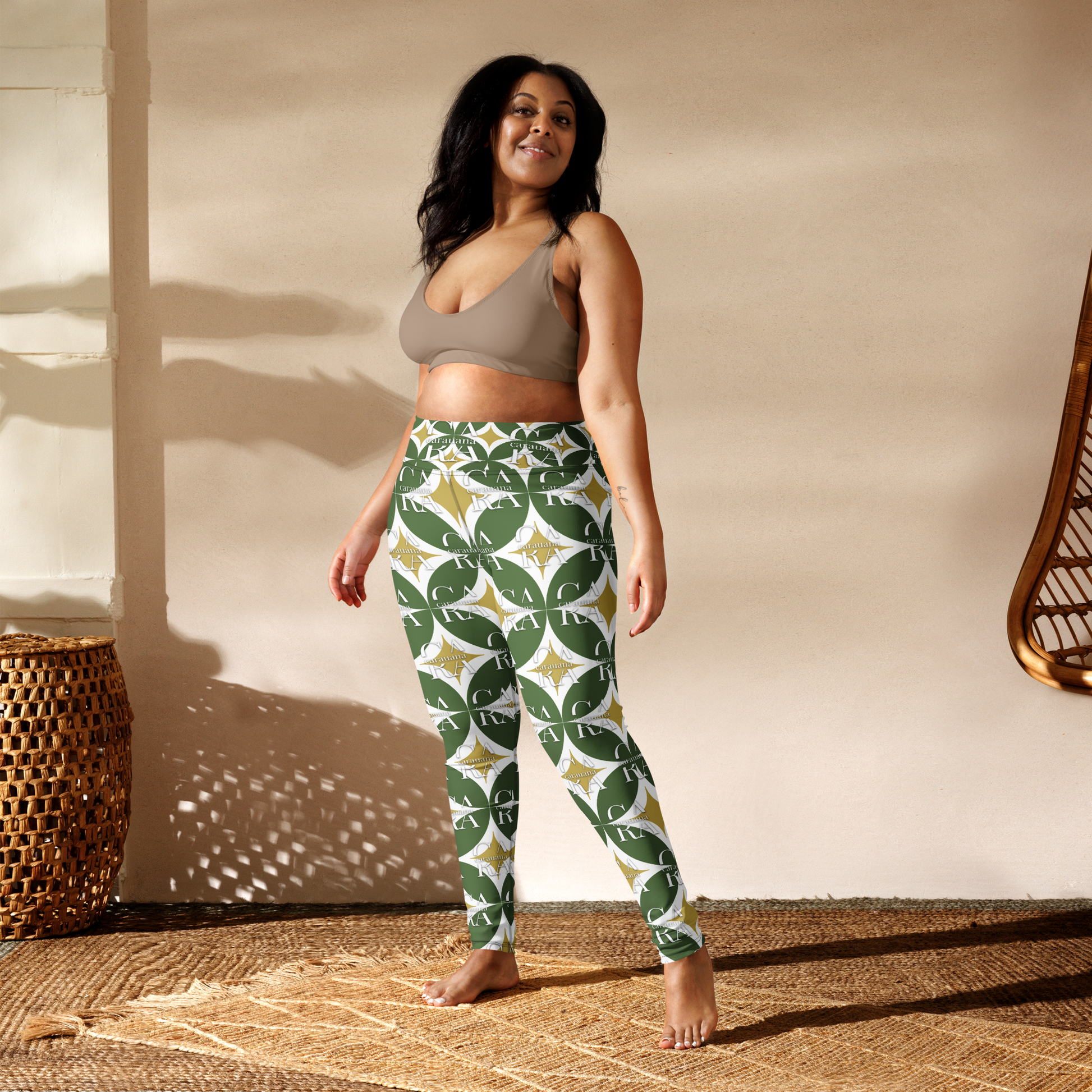 CaRaUaNa Leggings SPORT Pattern Green