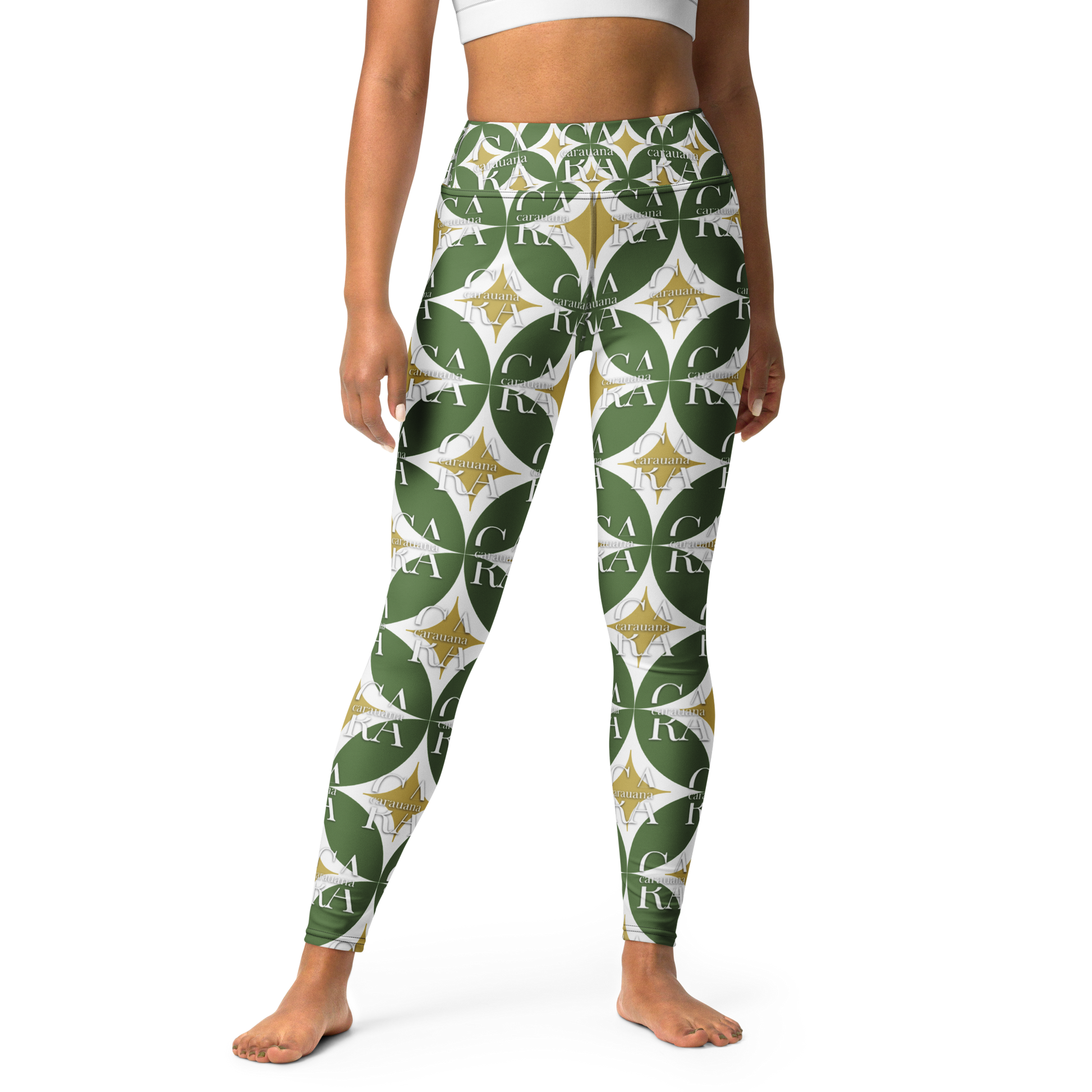 CaRaUaNa Leggings SPORT Pattern Green