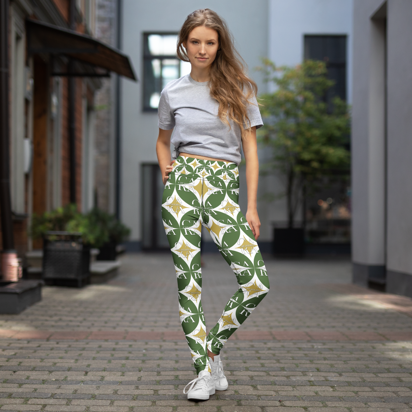 CaRaUaNa Leggings SPORT Pattern Green