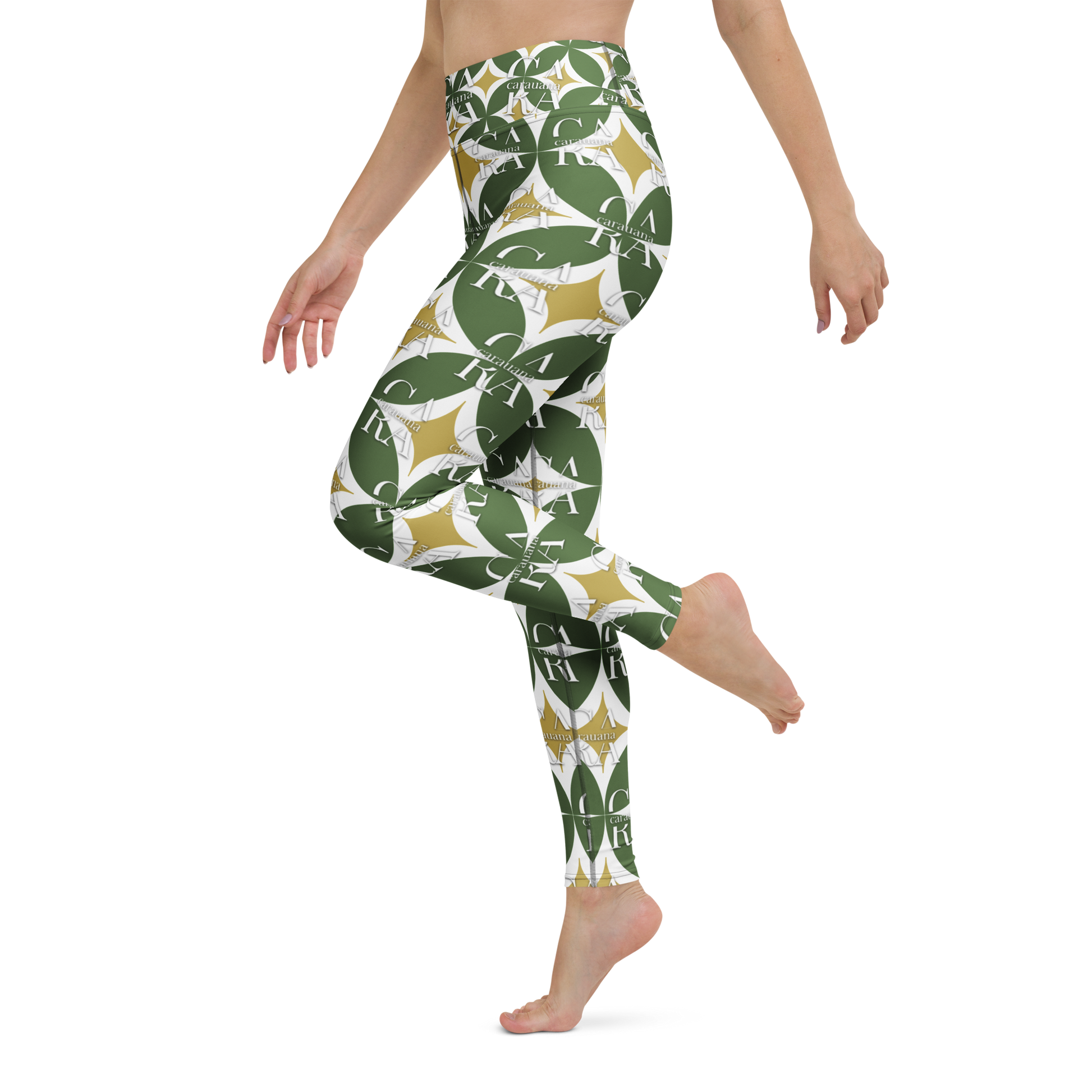 CaRaUaNa Leggings SPORT Pattern Green