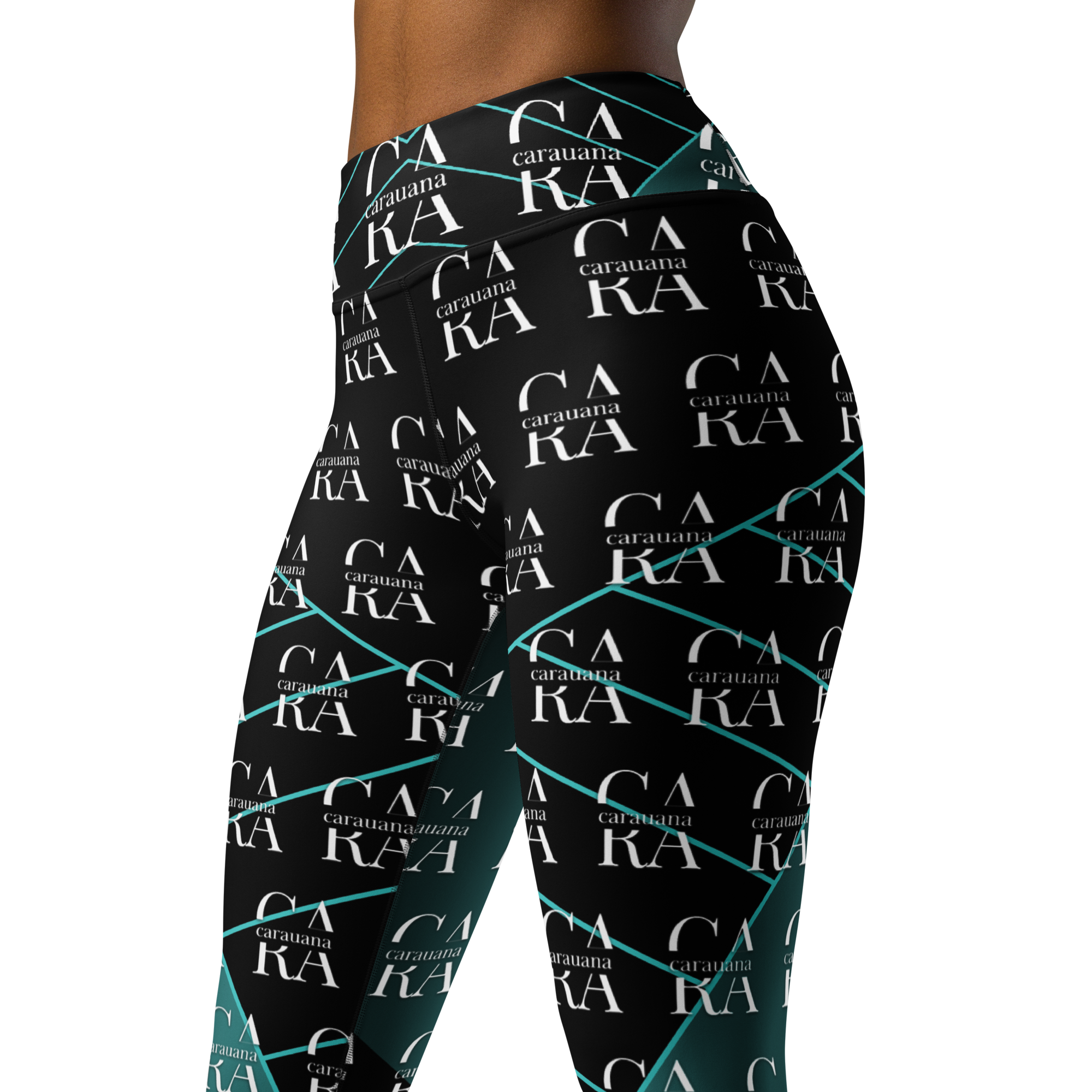 CaRaUaNa Leggings SPORT black Green Famous Carauana Store