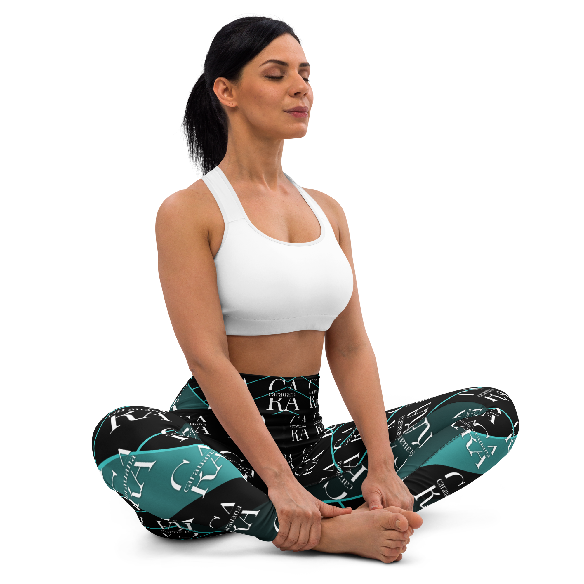 CaRaUaNa Leggings SPORT black Green Famous Carauana Store