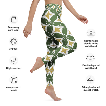 CaRaUaNa Leggings SPORT Pattern Green