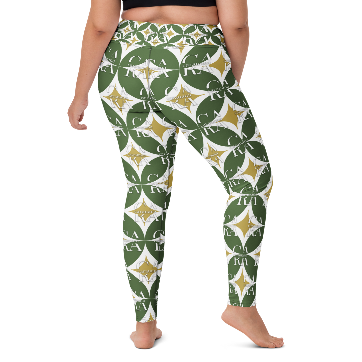 CaRaUaNa Leggings SPORT Pattern Green