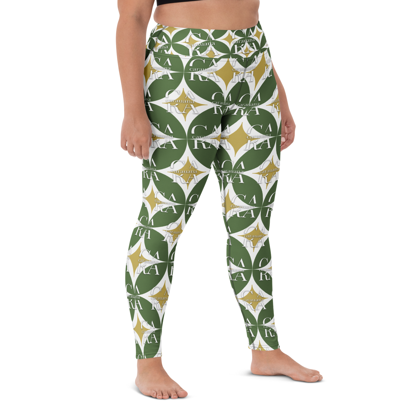 CaRaUaNa Leggings SPORT Pattern Green