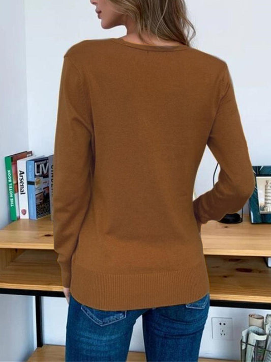 Button Up Long Sleeve Cardigan Carauana Store