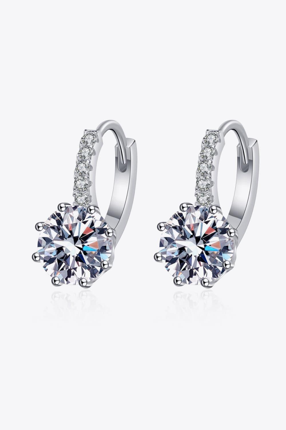 4 Carat Moissanite 925 Sterling Silver Earrings Carauana Store