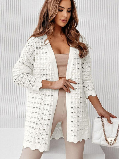 Long Sleeve Openwork Cardigan Carauana Store