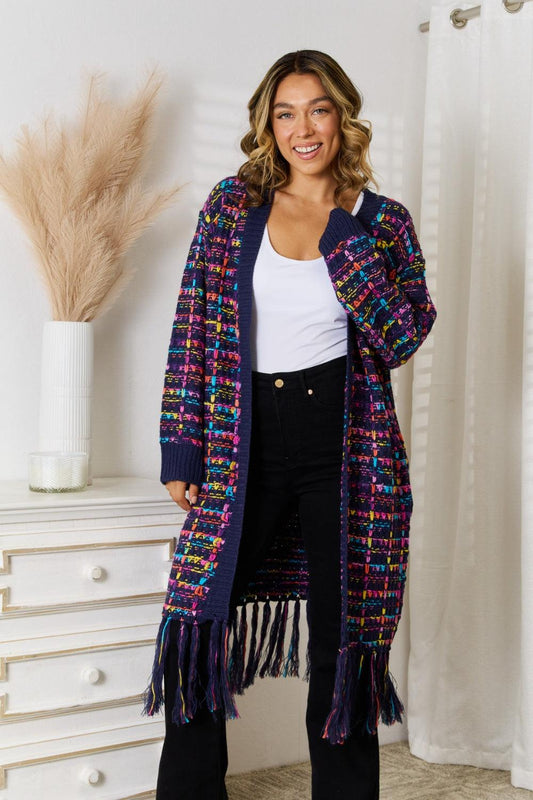 Angel Wings Fringe Hem Open Front Cardigan Carauana Store