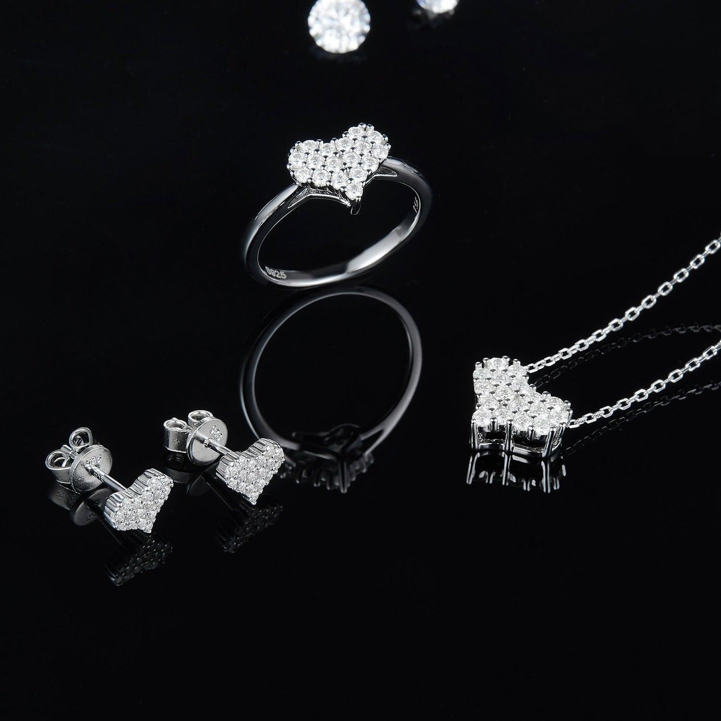 Moissanite 925 Sterling Silver Heart Bracelet Carauana Store