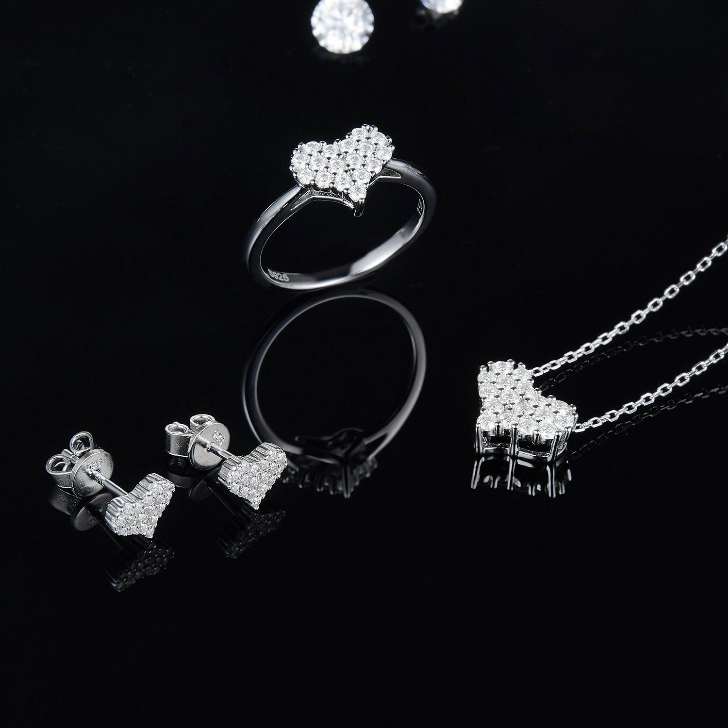 Moissanite 925 Sterling Silver Heart Bracelet Carauana Store