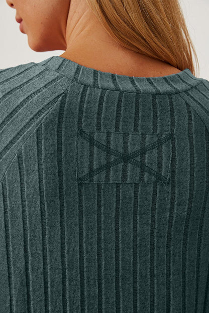 Basic Bae Full Size Ribbed Thumbhole Sleeve T-Shirt Carauana Store