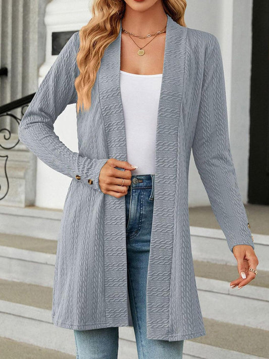 Open Front Long Sleeve Cardigan Carauana Store