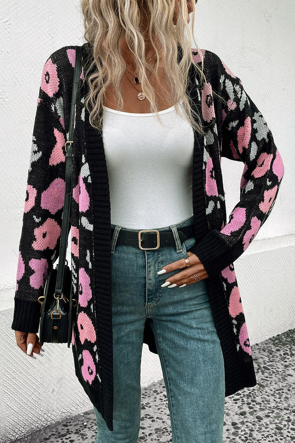 Perfee Open Front Longline Cardigan Carauana Store