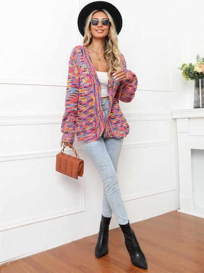 Angel Wings Button Up Dropped Shoulder Cardigan Carauana Store