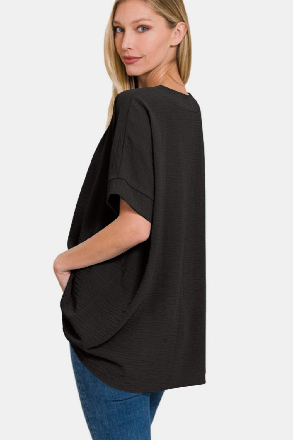 Zenana Full Size V-Neck Short Sleeve Top Carauana Store