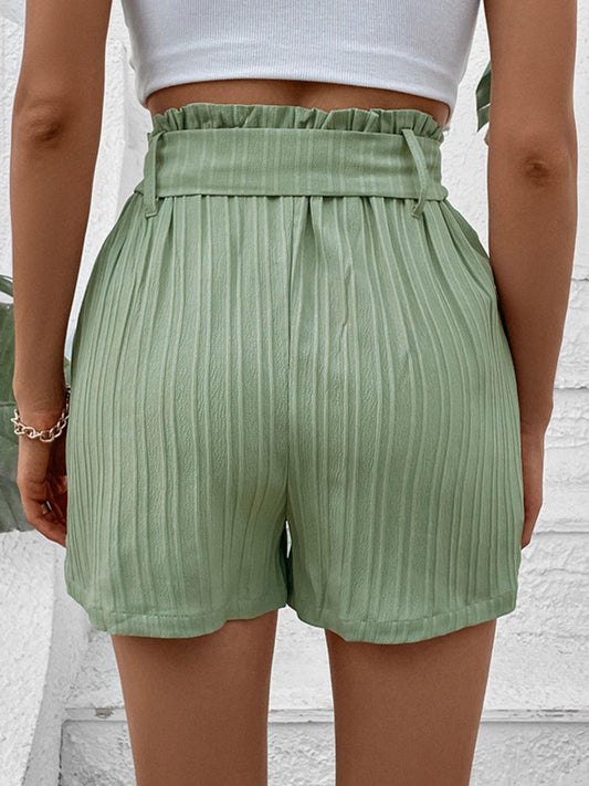 Belted Shorts with Pockets Carauana Store