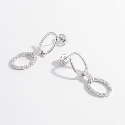 Zircon 925 Sterling Silver Dangle Earrings Carauana Store