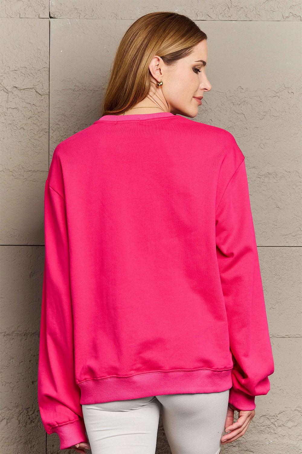 Simply Love Full Size LOVE Round Neck Sweatshirt Carauana Store