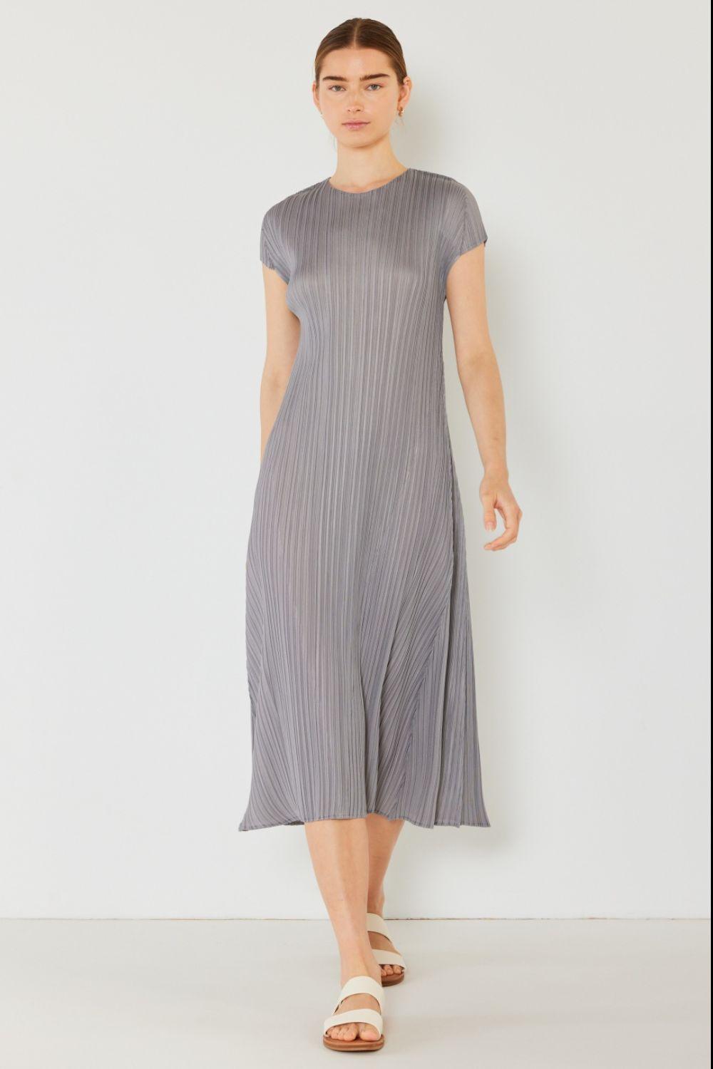 Marina West Swim Pleated Cap Sleeve A-Line Dress Carauana Store