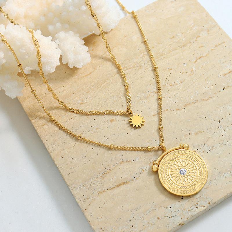 Stainless Steel Double-Layered Necklace Carauana Store