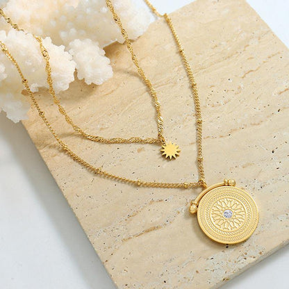 Stainless Steel Double-Layered Necklace Carauana Store