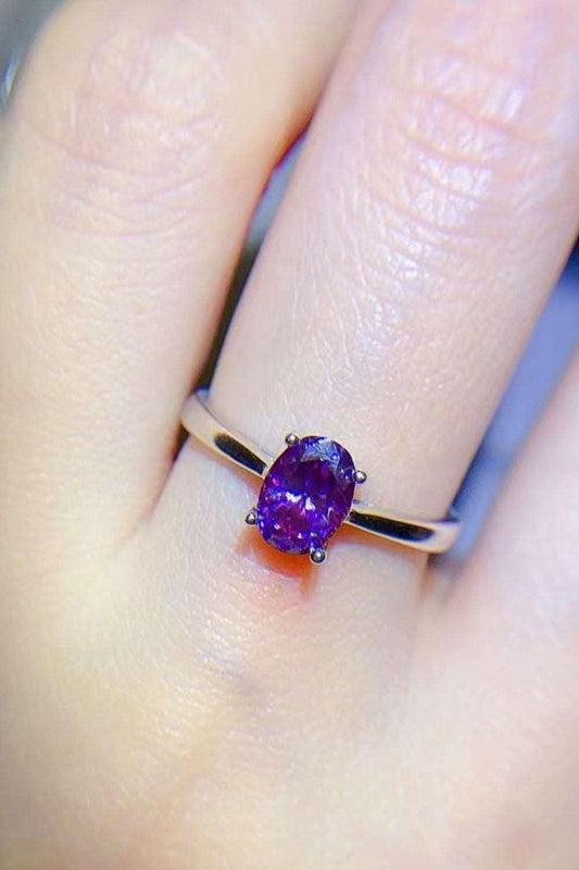 1 Carat Moissanite 4-Prong Solitaire Ring Carauana Store
