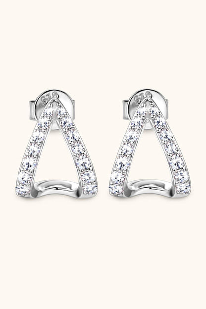 Moissanite Minimalist 925 Sterling Silver Earrings Carauana Store