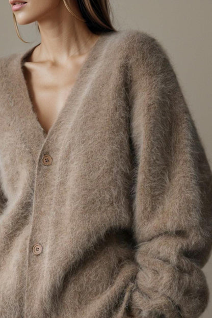 Button Up Dropped Shoulder Cardigan Carauana Store