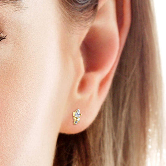 925 Sterling Silver Moissanite Stud Earrings Carauana Store