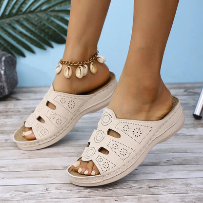 Open-Toe Cutout Sandals Carauana Store