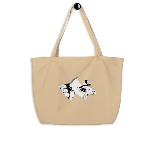 CARAUANA Large organic tote Bag Beige Carauana Store
