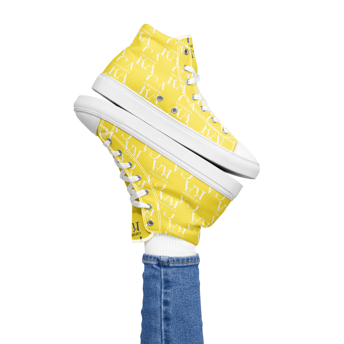 CARAUANA Hip Hop canvas shoes Yellow Branded