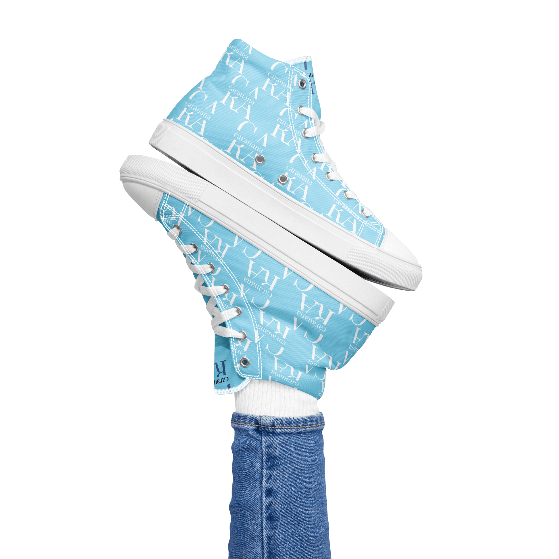 CARAUANA Hip Hop canvas shoes sky blue Branded